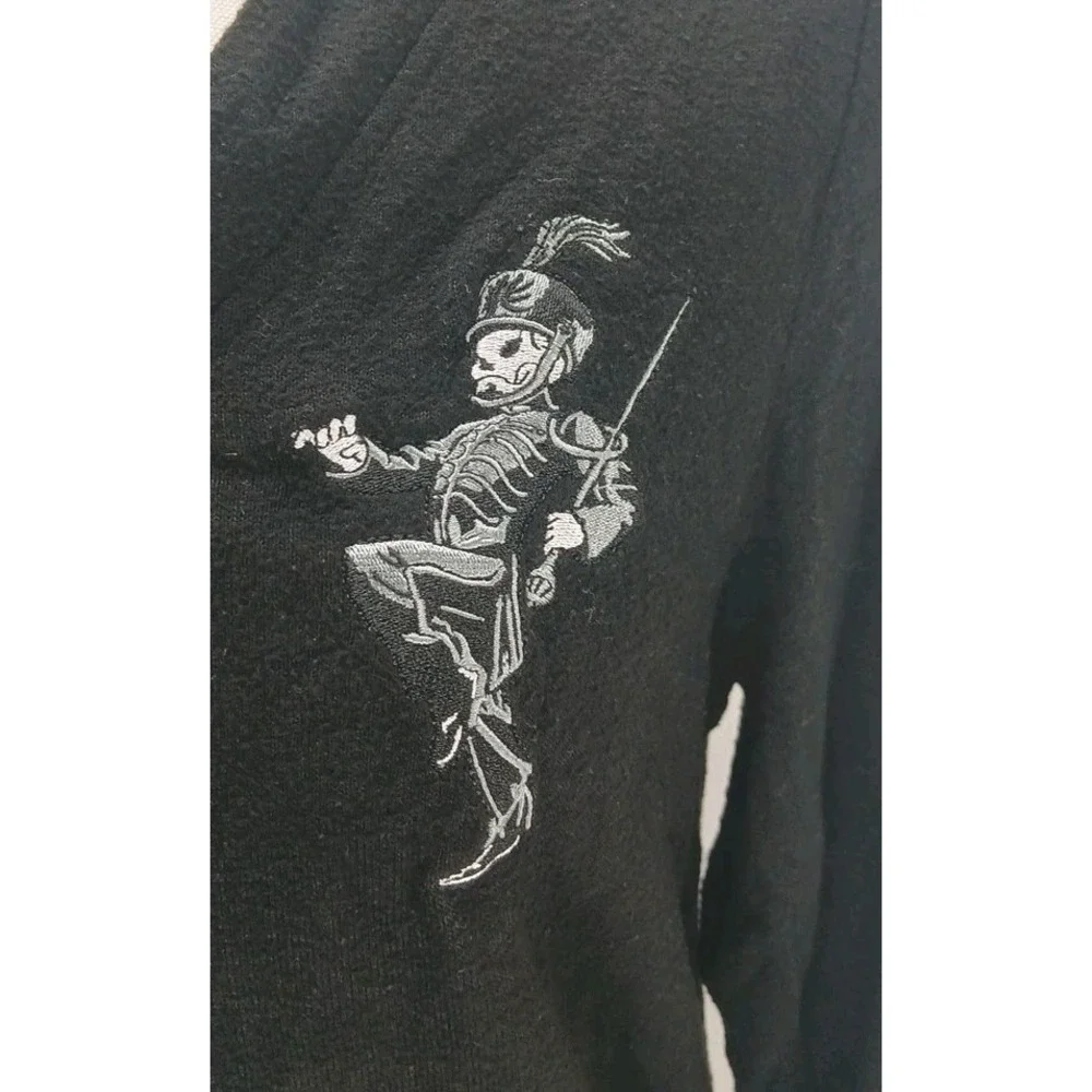 My Chemical Romance Dancing/ Band Skeleton Black Button Up Cardigan Medium Y2K